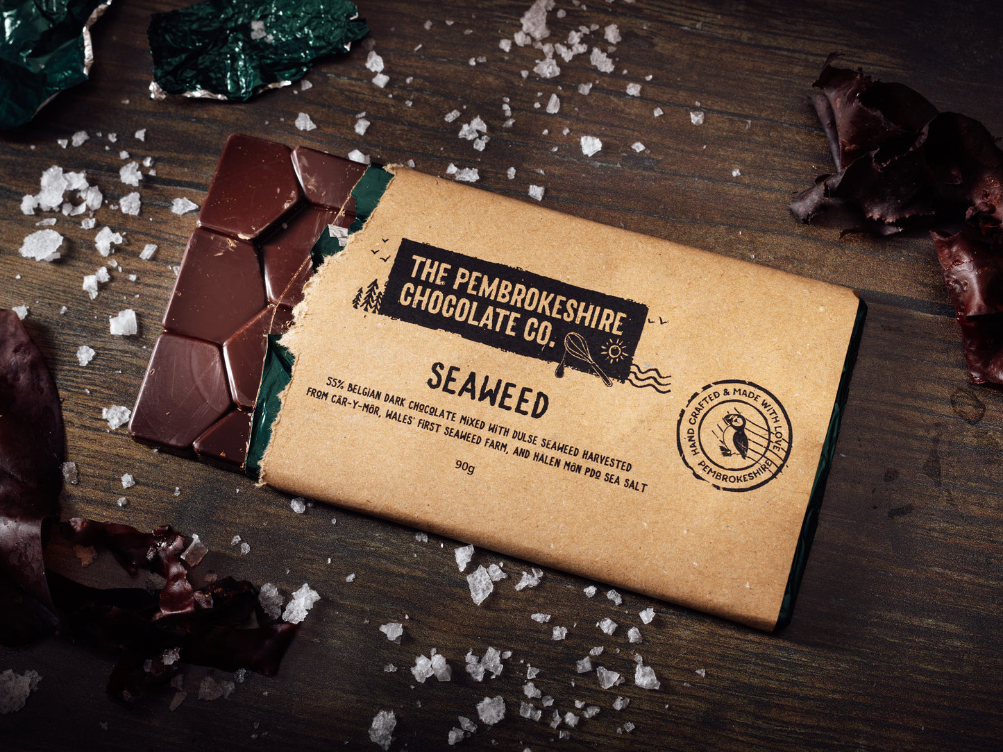 Seaweed 55% Dark Chocolate Bar